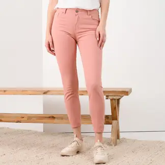UNIVERSITY CLUB - Jean Skinny para Mujer Tiro medio de Algodón