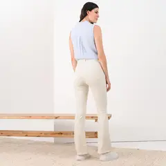 UNIVERSITY CLUB - Jean Flare para Mujer Tiro alto de Algodón