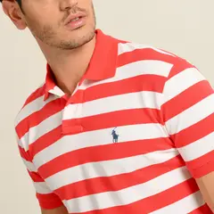 POLO RALPH LAUREN - Camiseta Polo Hombre Manga corta de Rayas de Algodón