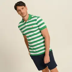 POLO RALPH LAUREN - Camiseta Polo Hombre Manga corta de Rayas de Algodón