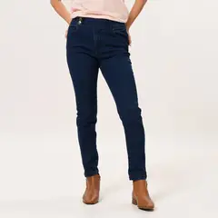 NEWPORT - Jean Push Up Mujer Tiro medio de Algodón