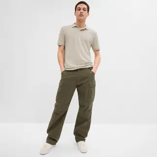 GAP - Camiseta Hombre Manga Corta Tejido de Algodón