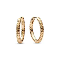 PANDORA - Aretes Aro Moments para Charm Pequeños Recubrimiento en Oro