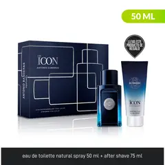 ANTONIO BANDERAS - Estuche Perfume Banderas Hombre The Icon 50ml EDT + Aftershave 75 ml