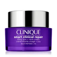 CLINIQUE - Crema hidratante reafirmante noche smart clinical repair lifting para cara y cuello 50 ml
