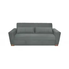 MICA - Sofá Cama Moderno en Poliéster 3 Puestos Hendaya 210 x 85 x 89 Gris