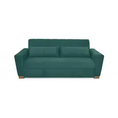 MICA - Sofá Cama Moderno en Poliéster 3 Puestos Hendaya 210 x 85 x 89 Petroleo