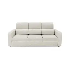 MICA - Sofá Moderno en Poliéster 3 Puestos Bermeo 207 x 95 x 90 Taupe