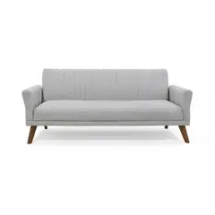 HOGAR VENECIA - Sofá Cama Moderno en Poliéster 3 Puestos Polonia 205 x 87 x 85 Gris Mica