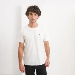 MOSSIMO - Camiseta Hombre Manga corta con Logo de Algodón