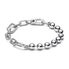 PANDORA - Pulsera Eslabones Link y Cuencas Plata Esterlina