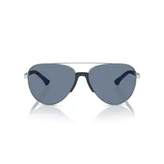 EMPORIO ARMANI - Gafas De Sol Matte Silver Dark Blue Polar