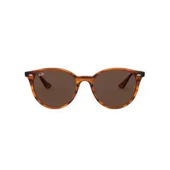RAY BAN - Gafas de sol RB4305 Unisex Marco Striped Red Havana Lente Dark Brown