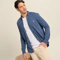 POLO RALPH LAUREN - Camisa Hombre de Rombos Manga larga de Algodón