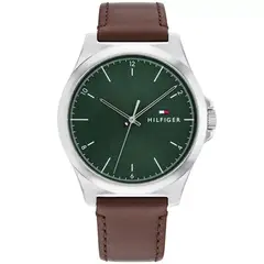 TOMMY HILFIGER - Reloj para Hombre 1710602 . Reloj Análogo Cuero Marrón