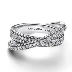 PANDORA - Anillo Doble Cruzado Timeless en Plata Esterlina