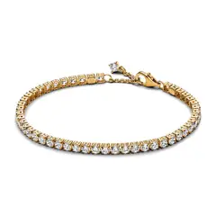 PANDORA - Brazalete de Tenis Brillante Recubrimiento en Oro