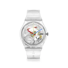 SWATCH - Reloj Unisex Clearly Gent. Reloj Polímero Transparente SO28K100-S06