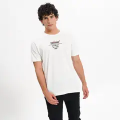BEARCLIFF - Camiseta Hombre Manga corta con Estampado de Algodón