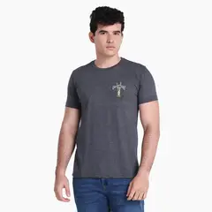 BEARCLIFF - Camiseta Hombre Manga corta con Estampado de Algodón
