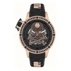 PHILIPP PLEIN - Reloj para Hombre . Reloj análogo Negro Acero inoxidable