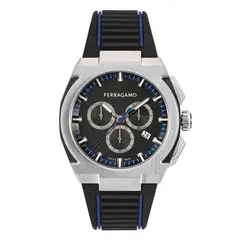 FERRAGAMO - Reloj para Hombre . Reloj análogo Negro Acero inoxidable