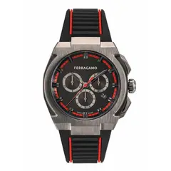 FERRAGAMO - Reloj para Hombre . Reloj análogo Negro Acero inoxidable