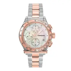FERRAGAMO - Reloj para Mujer . Reloj análogo Plateado Acero inoxidable