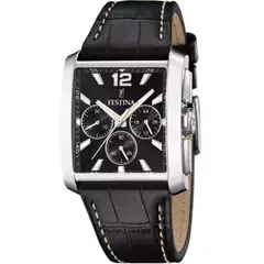 FESTINA - Reloj para Hombre Timeless Chronograph . Reloj análogo Negro Acero inoxidable