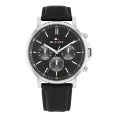 TOMMY HILFIGER - Reloj para Hombre Tyson . Reloj Análogo Cuero Negro