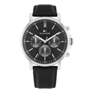 TOMMY HILFIGER - Reloj para Hombre Tyson . Reloj Análogo Cuero Negro