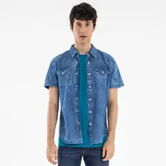 LEVIS - Camisa de jean para Hombre Manga corta de Algodón