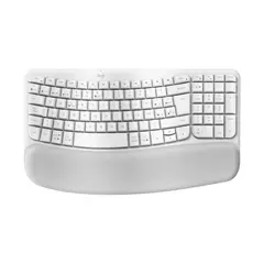 LOGITECH - Teclado Ergonomico Inalambrico Wave keys Blanco