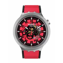 SWATCH - Reloj Unisex BIG BOLD IRONY RED JUICY. Reloj análogo Rojo Acero inoxidable