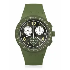 SWATCH - Reloj Unisex NOTHING BASIC ABOUT GREEN. Reloj análogo Verde Silicona
