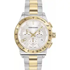 FERRAGAMO - Reloj para Hombre . Reloj Análogo Plateado Acero inoxidable