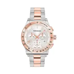FERRAGAMO - Reloj para Hombre . Reloj Análogo Plateado Acero inoxidable