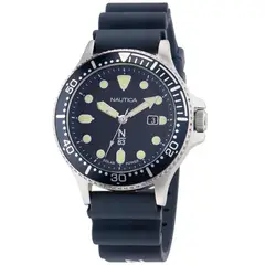 NAUTICA - Reloj para Hombre . Reloj Análogo Azul Acero inoxidable
