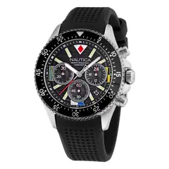 NAUTICA - Reloj para Hombre . Reloj Análogo Negro Acero inoxidable