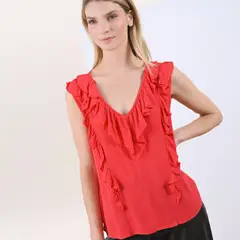 BASEMENT - Blusa para Mujer con Boleros Sin mangas