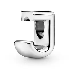 PANDORA - Charm Letra J Plata Esterlina