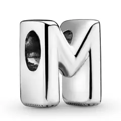PANDORA - Charm Letra M Plata Esterlina