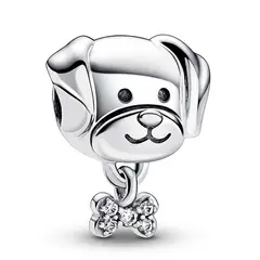 PANDORA - Charm Mascota Perro y Hueso Plata Esterlina