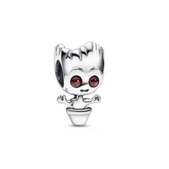 PANDORA - Charm Baby Groot Bailando Guardianes de la Galaxia de Marvel Plata Esterlina