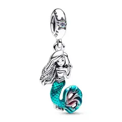 PANDORA - Charm Ariel de La Sirenita de Disney Plata Esterlina