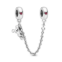 PANDORA - Cadena de seguridad Mickey Escalador Plata Esterlina