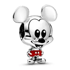 PANDORA - Charm Mickey Mouse Pantalones Rojos de Disney Plata Esterlina