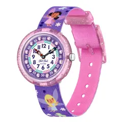 FLIK FLAK - Reloj para Niña FAIRY COOL. Reloj análogos Plástico Morado