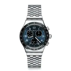 SWATCH - Reloj Unisex BOXENGASSE. Reloj análogos Acero inoxidable Plateado
