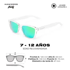 HAWKERS - Gafas de sol Hombre y Mujer - AIR. CLEAR BLUE ONE KIDS